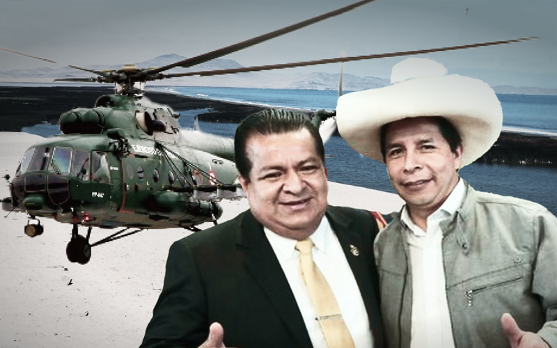 Pedro Castillo utilizó helicóptero del Ejército para viaje familiar a la playa