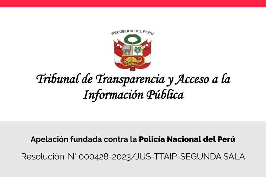 Tribunal de Transparencia declara fundada apelación de Centro Liber contra la PNP