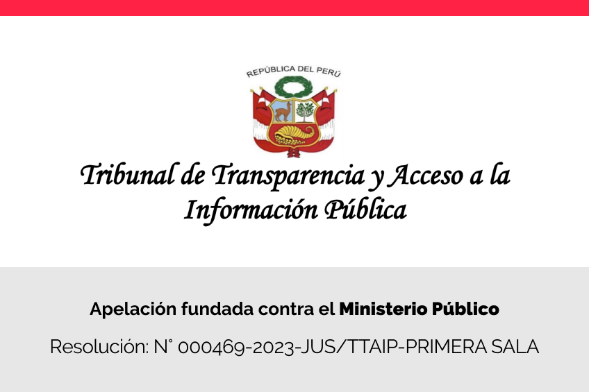 Tribunal de Transparencia declara fundada apelación de Centro Liber contra el Ministerio Público