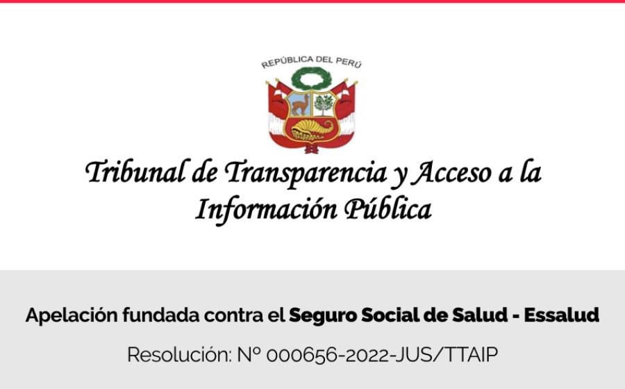 Tribunal de Transparencia declara fundada apelación de Centro Liber contra el Seguro Social de Salud - Essalud